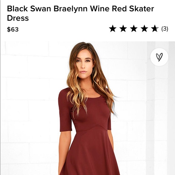 Lulu’s Black Swan Braelynn Wine Red Dress - Picture 2 of 4